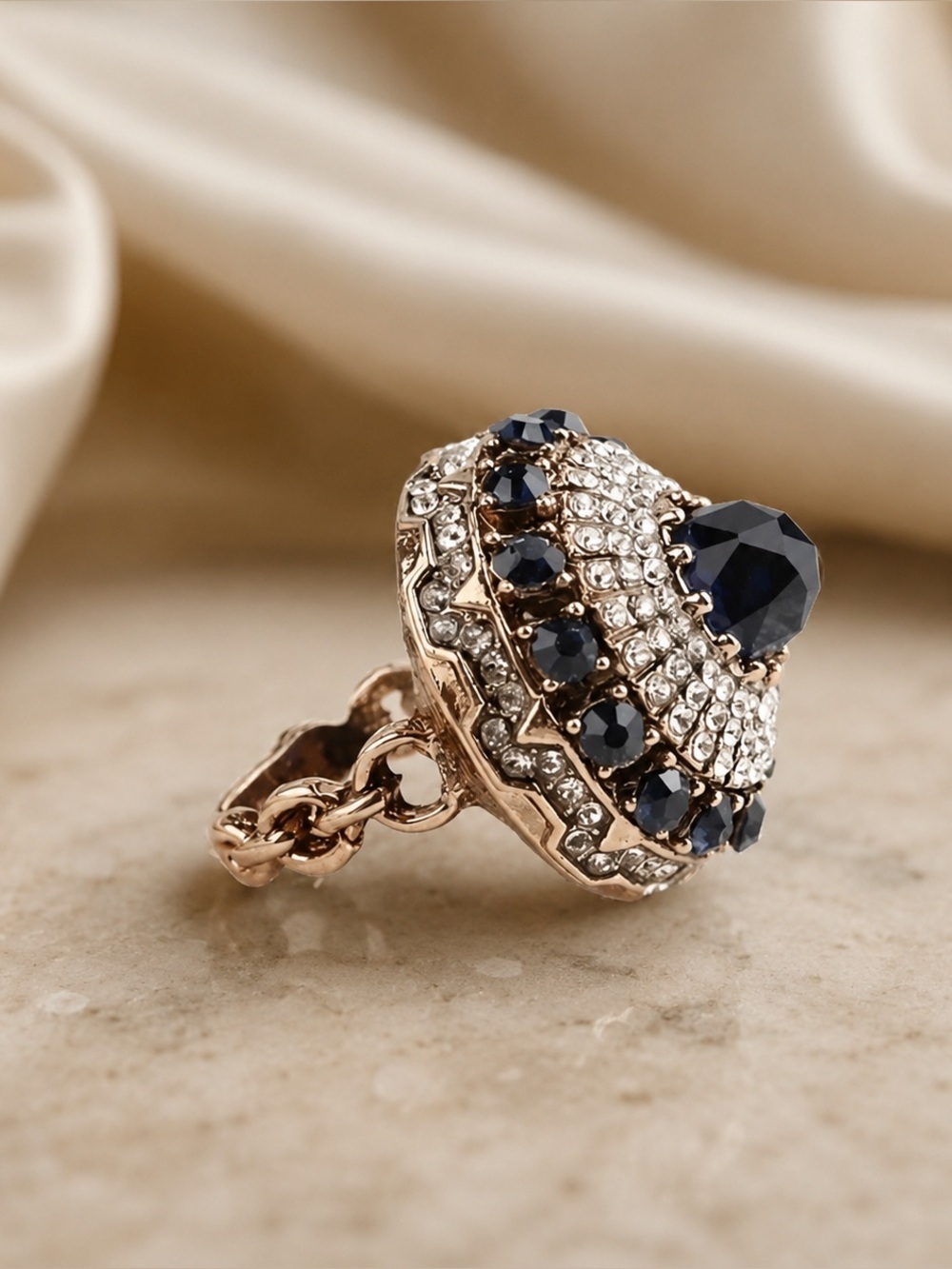 Vintage style crystal antique ring 8